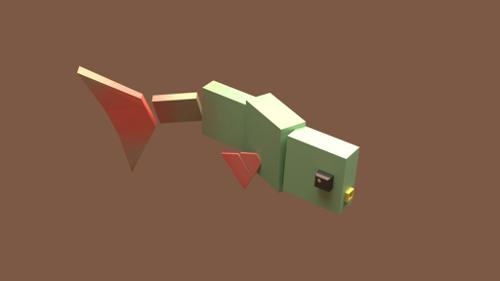 Blocky Fish Character ( Rigged ) preview image